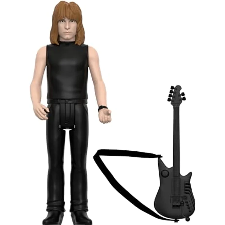 Super7 Spinal Tap Reaktionsfiguren Wave 02 - Nigel Tufnel, Actionfigur 9,5 cm mit schwarzem Gitarrenzubehör, None More Black – Bild 1