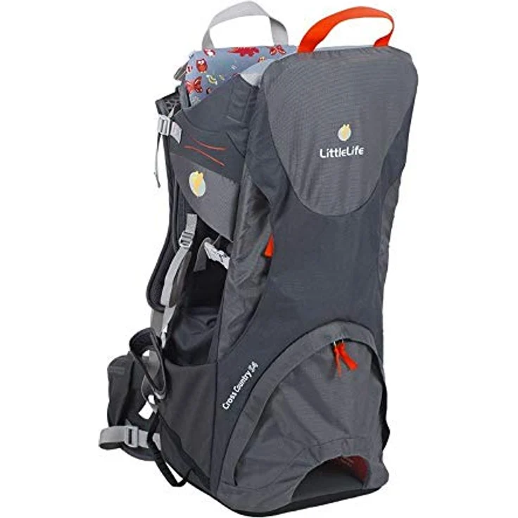 Little Life Cross S4, Babytrage in modernem Grau mit Airflow-Schultergurten, Sonnenschutz und anatomisch geformtem Kindersitz – Bild 1