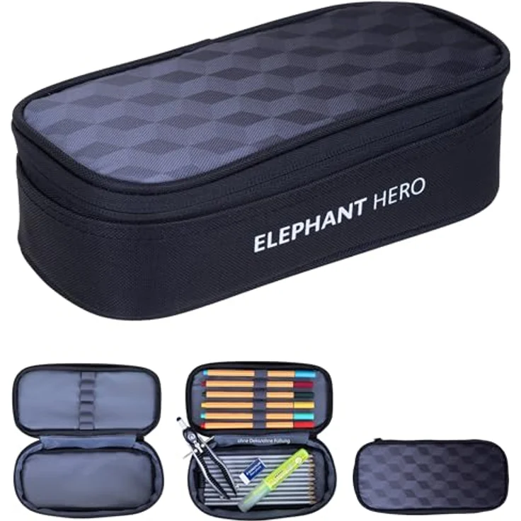 Elephant 3 Teile Set Trolley Hero Signature Schulranzen Schwarz - 35 Liter, Alu Ausziehgriff, Inliner Räder – Bild 5