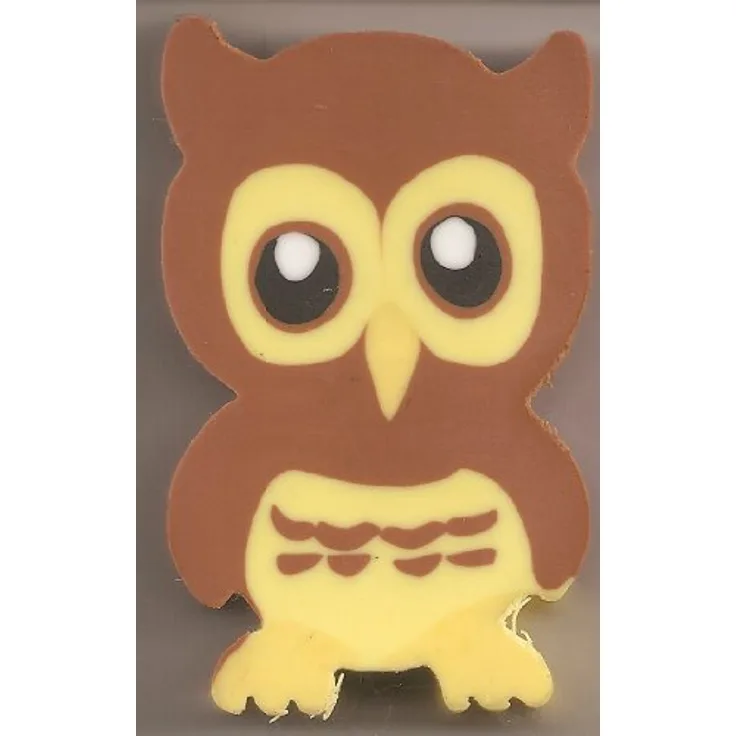 Brunnen 1027350 Radiergummi / Radierer Eule Fun Collection, 3,5 x 2 cm, farblich sortiert