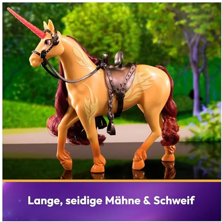 Spin Master Unicorn Academy Fashion Unicorn Cinder, 28 cm, mit funkelndem Horn und buntem Schopf, inspiriert von der Netflix-Serie – Bild 3