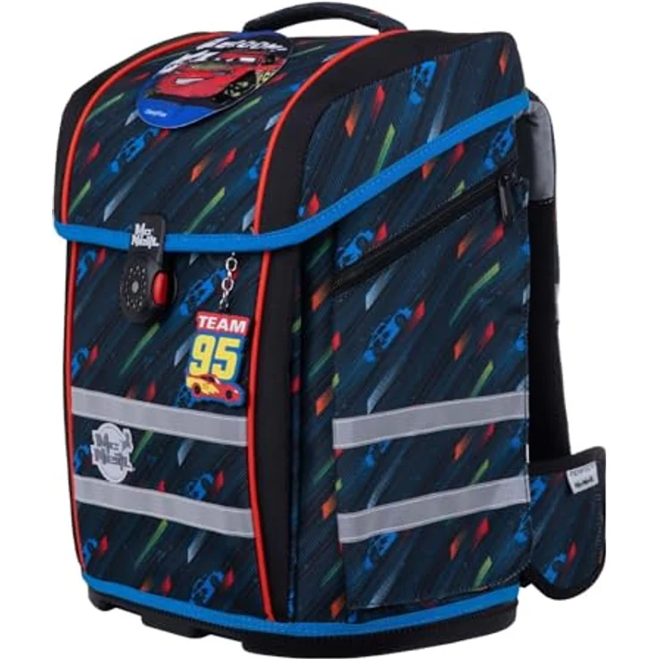 McNeill Schulranzen-Set PERFECTO, DISNEY CARS, 5-teilig, ergonomisch, ClickFlex-Rückensystem, Reflektoren, 22 l, 1.250 g – Bild 4