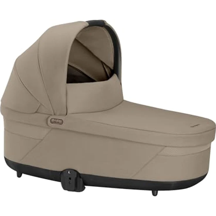 Cybex Gold PU1 Cot S Lux Kinderwagen, Mandelbeige - Bequemer und ergonomischer Kinderwagen für die ersten 6 Monate – Bild 1