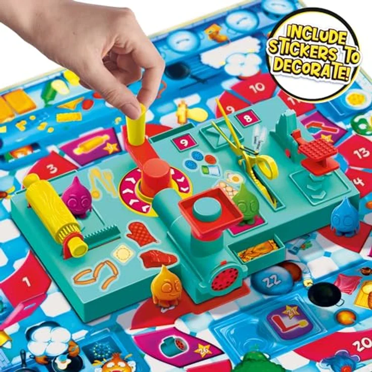 Craze Kitchen Escape, Brettspiel mit Gemüsefiguren aus Knete und Fallen auf dem Spielbrett – Bild 3