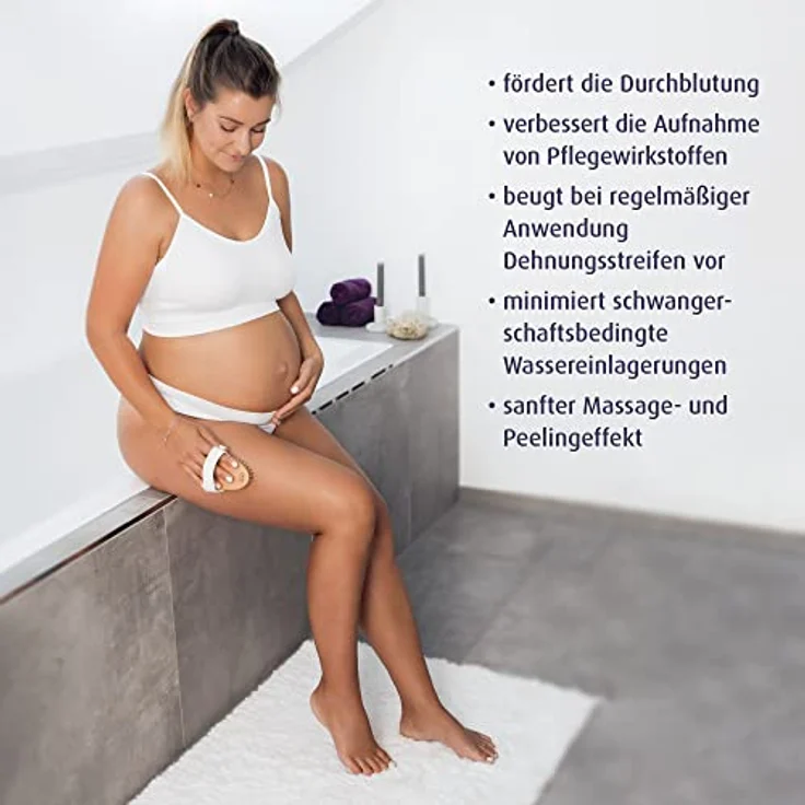 reer mama Massagebürste, sanfte Trockenbürste für den Babybauch – Bild 3