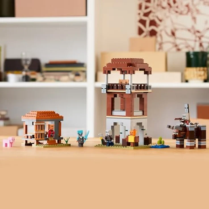 LEGO Minecraft 21278 Ein Verwüster am Plünderer-Außenposten, Bausatz mit 665 Teilen, beweglichen Figuren und Zubehör – Bild 2