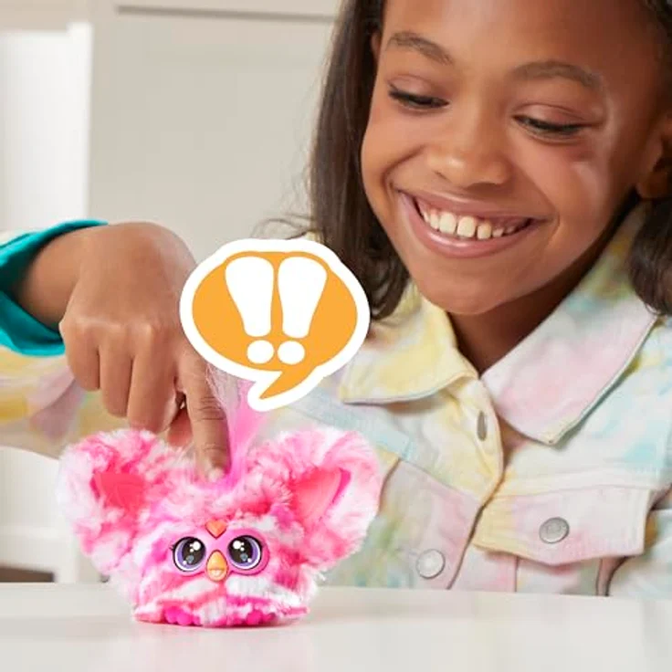 Hasbro Furby Furblets Bub-Lee, interaktives Plüschtier mit K-POP Musik und Schlüsselanhänger, pink-weiß gestreift, für Kinder ab 6 Jahren – Bild 6
