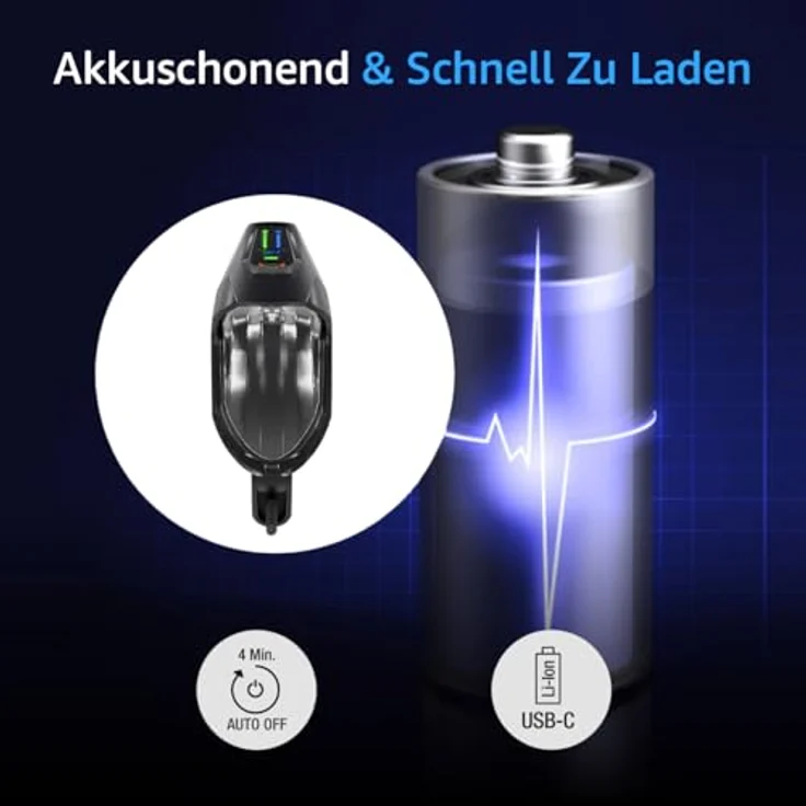 Fischer, Velolicht LED batteriebetrieben Schwarz – Bild 3