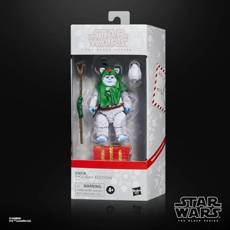 Hasbro Star Wars Black Series Ewok Actionfigur (Holiday Edition), 15 cm, detailgetreu mit mehreren Bewegungspunkten – Bild 2