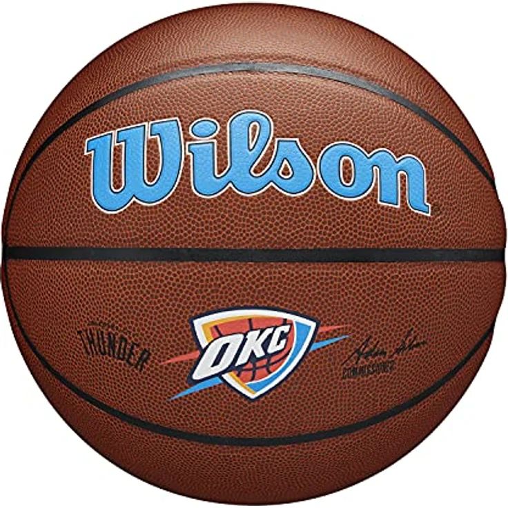 Wilson Basketball TEAM ALLIANCE, OKLAHOMA CITY THUNDER, Indoor/Outdoor, Mischleder, Größe: 7 – Bild 1