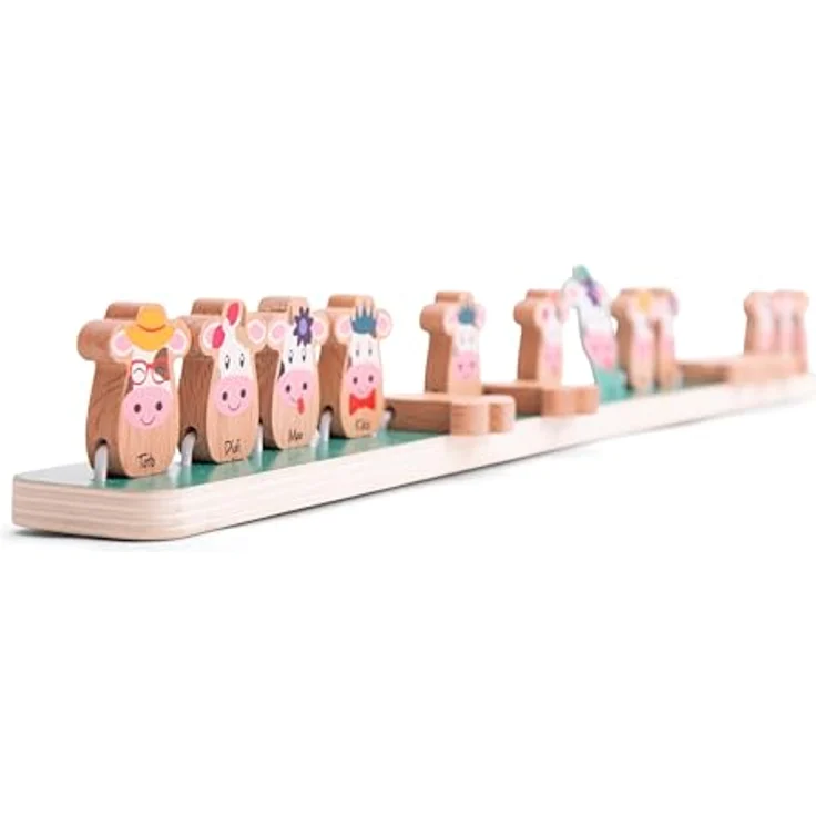 BS Toys Gedächtnisspiel "Which Cow Am I?", interaktives Brettspiel aus 100% FSC-Holz für Kinder ab 6 Jahren, 9,7 x 58 x 3 cm – Bild 3