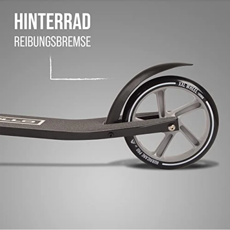 Apollo 230mm Giant XXL Wheel City-Scooter - Hurricane | Roller mit Federung | klappbar und höhenverstellbar | XXL Räder | für Erwachsene | Tretroller | Cityroller für Kinder ab 7 Jahre – Bild 3