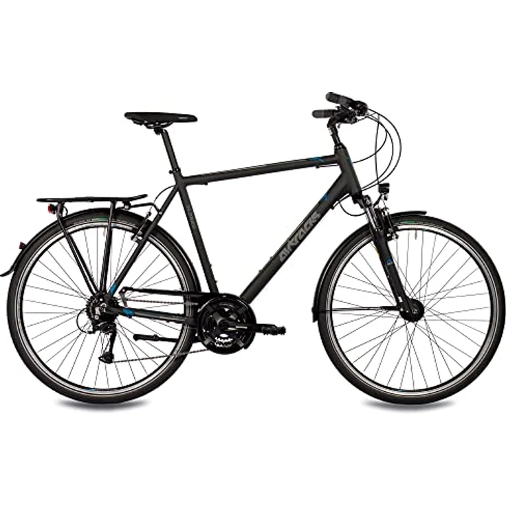 Airtracks Herren Trekking Fahrrad 28 Zoll Trekkingbike TR.2820 Trekkingrad City Bike 24 Gang Shimano ACERA RD-T3000 Kettenschaltung Nabendynamo Schwarz Matt - Herren 60cm Körpergröße 185-195 cm – Bild 2