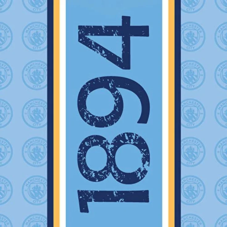 BERONAGE Manchester City Kinder Kapuzen Bade-Poncho Logo Blau 60 x 120 cm 100% Baumwolle Veloursqualität Fußball Etihad Stadium Football Citizens – Bild 5