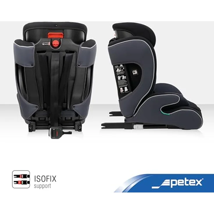 Petex Autokindersitz Supreme Plus mit Isofix, schwarz, ab 15 Monaten - 12 Jahren – Bild 2