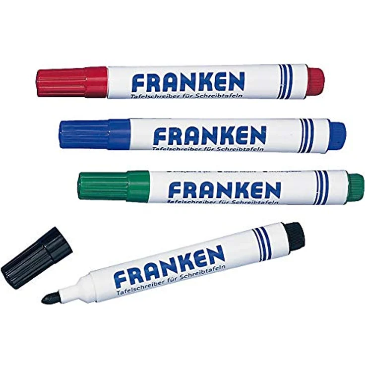 FRANKEN Füllhalter, Tinte für Tafelschreiber & JumboMarker, 100 ml, schwarz, 4x 25 ml Packung – Bild 3
