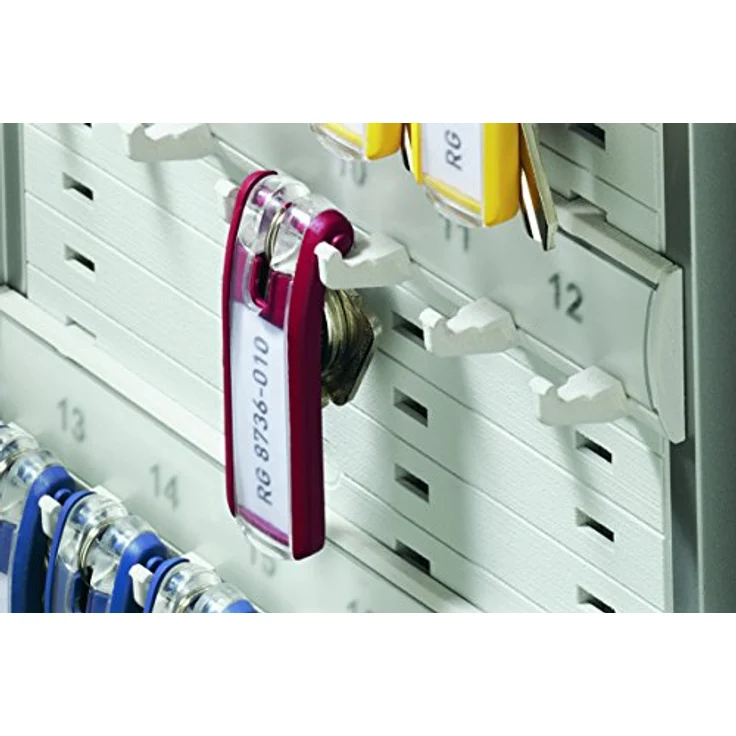 DURABLE Schlüsselanhänger KEY CLIP, 6er Set mit Beschriftungsschild, farbig sortiert (blau, gelb, rot, schwarz) – Bild 7