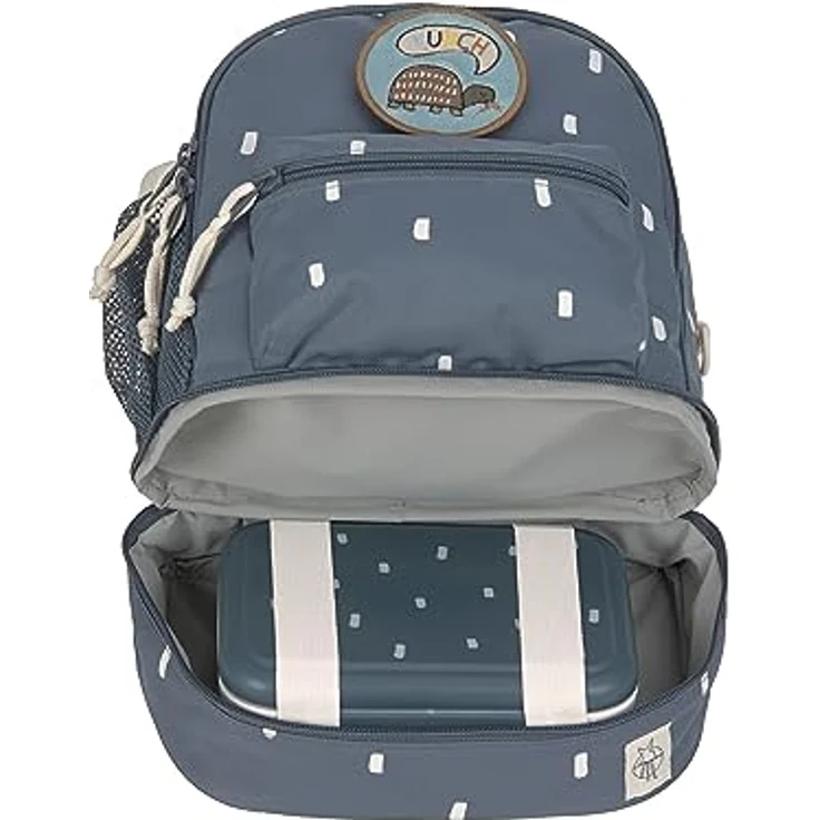 LÄSSIG Kinderrucksack mit Brustgurt Kindergartentasche Kindergartenrucksack 27 cm, 6,5 Liter, 3 Jahre/Mini Backpack Happy Prints Dunkelblau – Bild 4