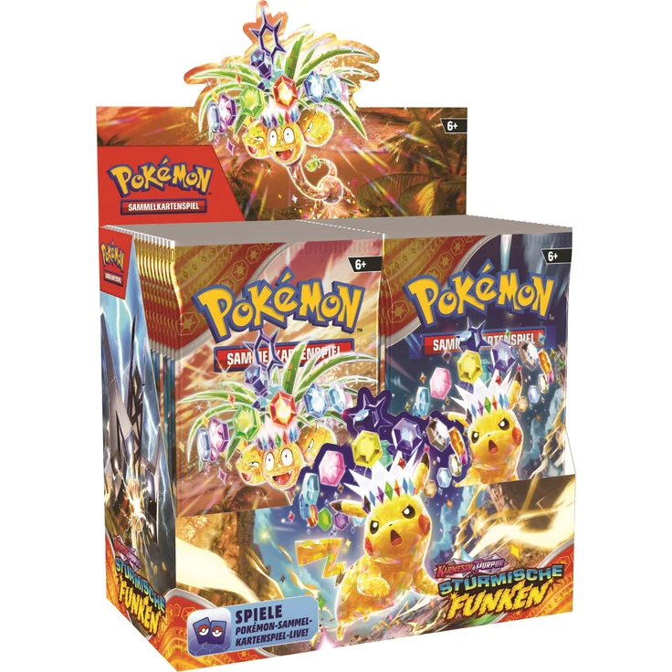 The Pokemon Company Pokemon Stürmische Funken Booster Display KP8 DE - 36 Boosterpackungen mit je 10 zufällig sortierten Karten, inkl. Code-Karte für Online-Boosterpack