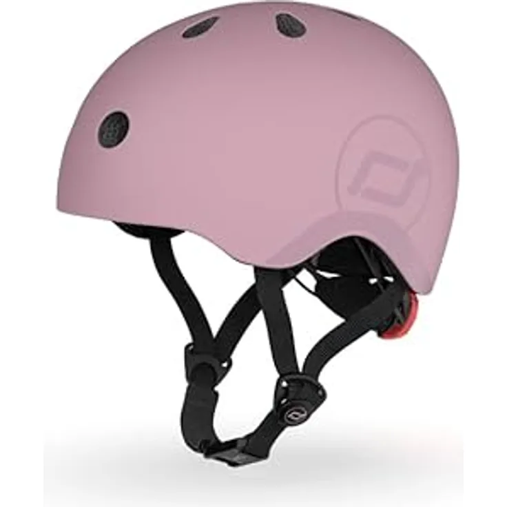 Scoot & Ride Babys Scoot & Ride Kid Helmet Helm, Rose, S - Verstellbar, leicht, belüftet, stoßdämpfend, sicherheitszertifiziert