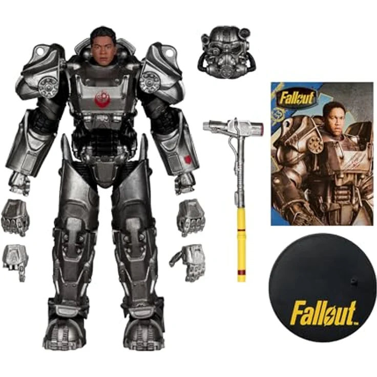 McFarlane Fallout Action Figure Maximus, 19 cm, detailreich und beweglich, mit Zubehör und Base – Bild 2