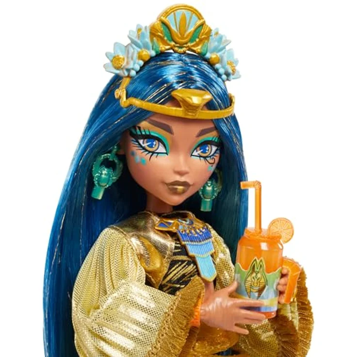 Mattel® Anziehpuppe Monster High, Monsterfest Cleo de Nile mit Festival-Outfit, schaurig-schöne Geschenkidee für Kinder ab 4 Jahren – Bild 4