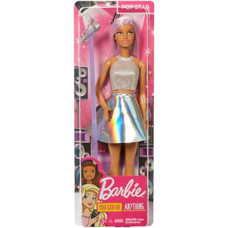 Mattel Barbie Sängerin Puppe, Ankleidepuppe mit verschluckbaren Kleinteilen, nicht geeignet für Kinder unter 3 Jahren – Bild 6