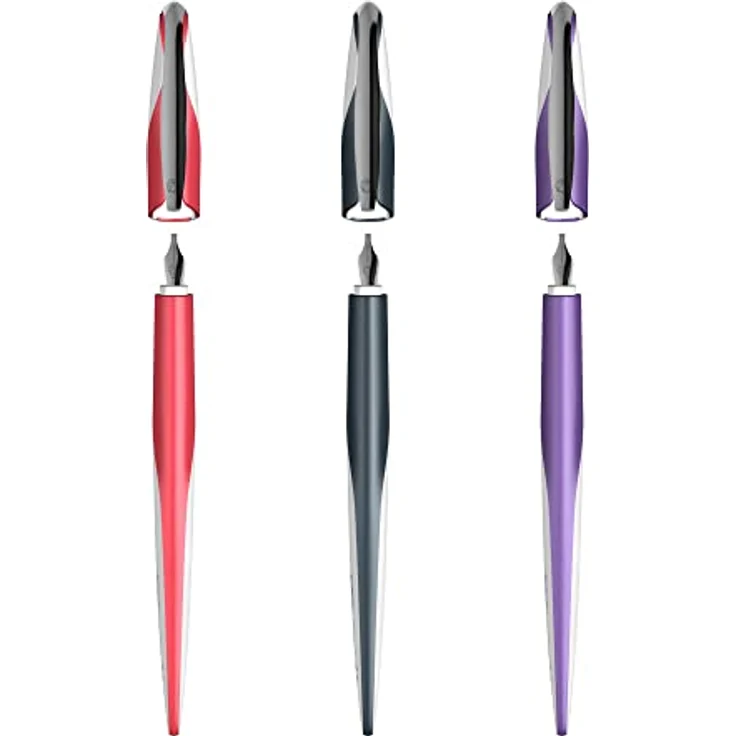 Herlitz Füllfederhalter herlitz Kalligraphie-Set my.pen Nicewriter "Dark Shale" 8-teiliges Kalligraphie Set, ergonomische Griffzone, inkl. 3 Griffstücken, 4 Patronen, Federstärke: 0,9mm, 1,4mm und 1,9mm – Bild 7
