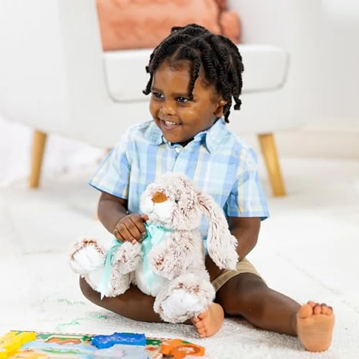 Melissa & Doug Hasen-Plüschtier Teddy | Großer Teddybär Stofftiere für Mädchen | Kuscheltier Hase Teddy | Stofftiere für Mädchen | Hasen-Plüschtiere für Mädchen & Jungen ab 3 Jahren. Ostergeschenke – Bild 5