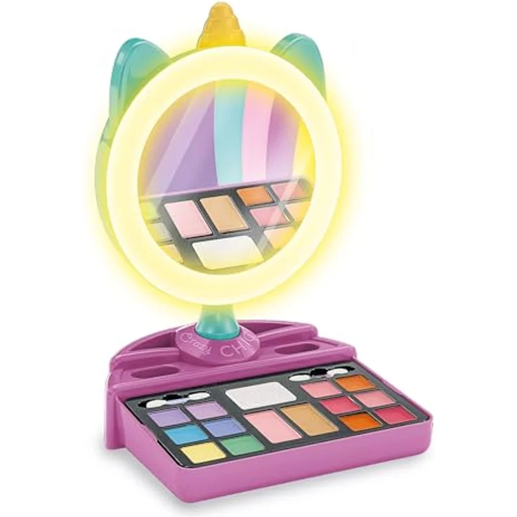 Clementoni Make-up-Spiegel Deluxe - Runder Schminkspiegel mit Beleuchtung, Make-up-Palette und Ablagen für Nagellacke, Fördert Kreativität im Beauty-Bereich, Ab 6 Jahren, Trendiges Design – Bild 2