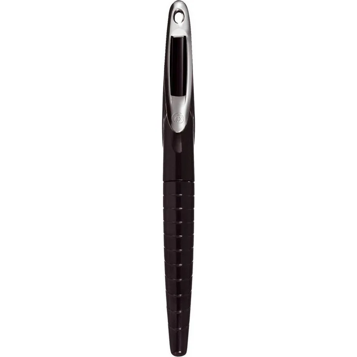 Herlitz Füller herlitz my.pen Füllhalter - L-Feder - schwarz/weiß BL - Ergonomisch mit Edelstahl L-Feder und blauer Patrone – Bild 1