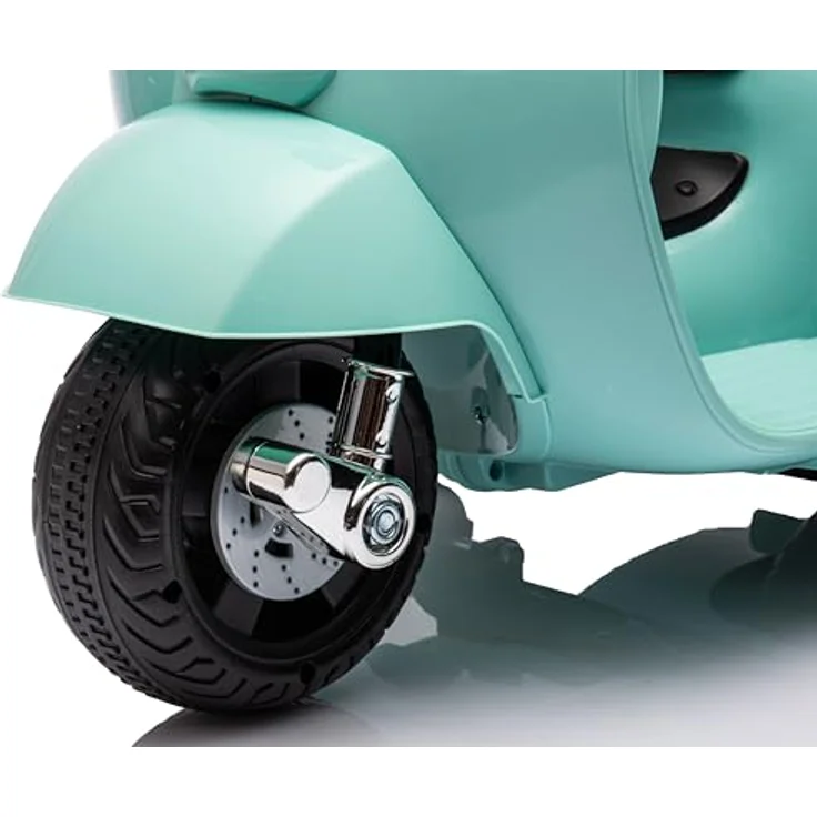 Sun Baby Vespa Elektroroller Kinderfahrzeug Scooter (Grün mit Rückenlehne) – Bild 4