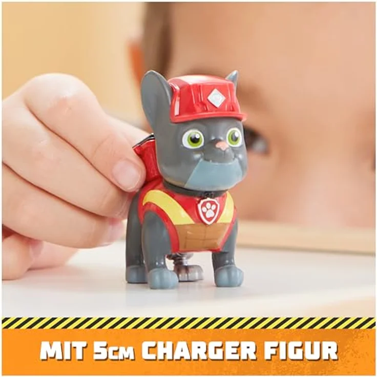 Spin Master Rubble & Crew, Kran-Baufahrzeug Solid Charger mit dreh- und ausfahrbarem Ausleger, inkl. abnehmbarer Spielfigur, für Kinder ab 3 Jahren – Bild 5