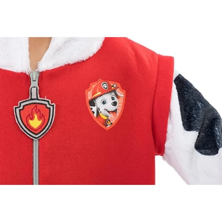 Chaks Marshall Jumpsuit für Kinder, flauschiger Paw Patrol Overall mit Kapuze, Größe 104 cm für Karneval und Alltag – Bild 3