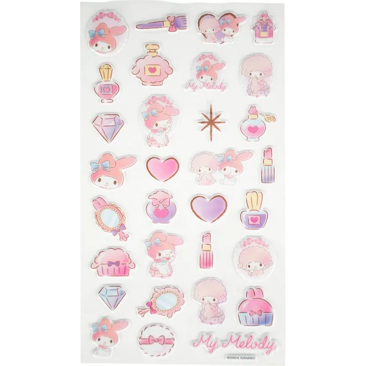 Blue Sky Designs Sticker Sanrio My Melody, 3D Puffy Sticker Set für DIY-Projekte, Kawaii-Stil
