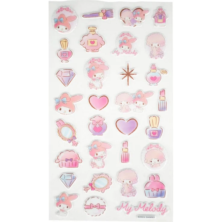 Blue Sky Designs Sticker Sanrio My Melody, 3D Puffy Sticker Set für DIY-Projekte, Kawaii-Stil