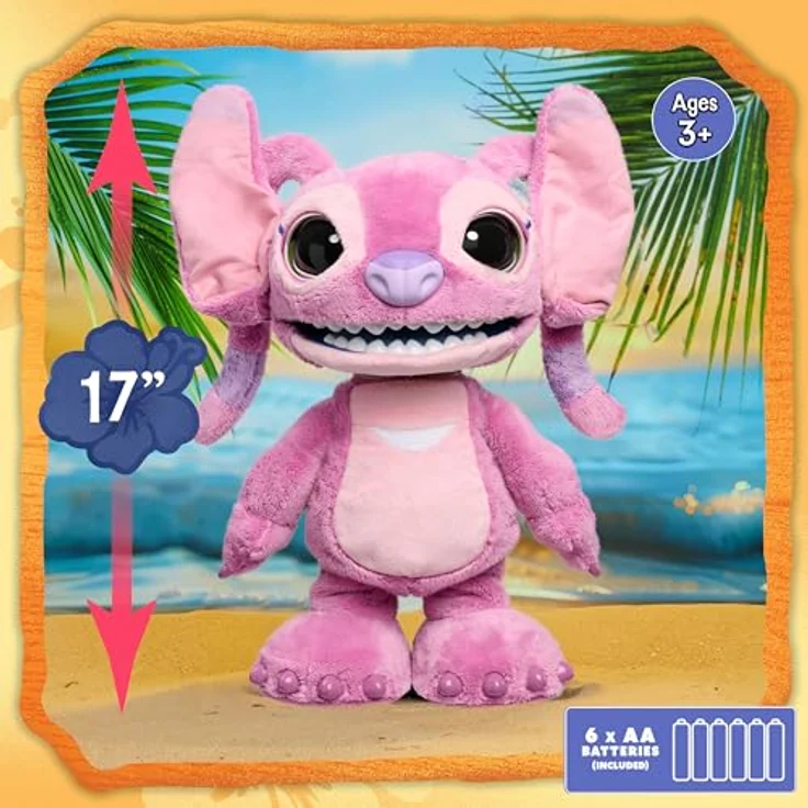 Just Play Disney Stitch Ultimate Angel, interaktives Kuscheltier mit Tonfunktion, 43 cm, für Kinder ab 3 Jahren – Bild 10