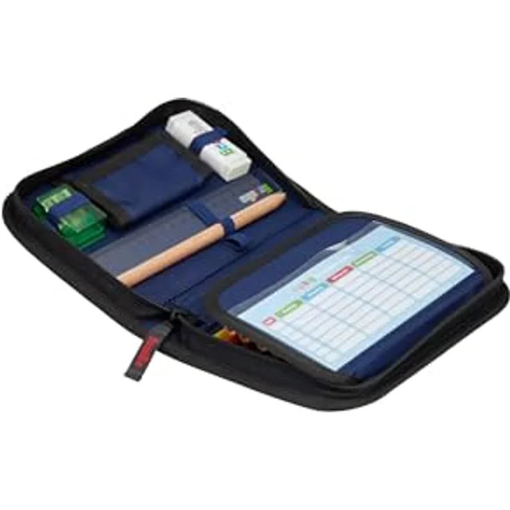 ergobag Federmäppchen Set 22-teilig, Lyra Buntstifte, Stundenplan-Fach, Kleingeld Fach, Lineal TaekBärdos - Grau – Bild 3