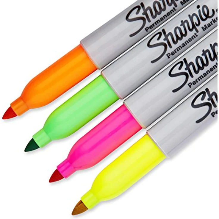 Sharpie Permanent-Marker, feine Spitze 4 Stück Assorted Neon Colours – Bild 3