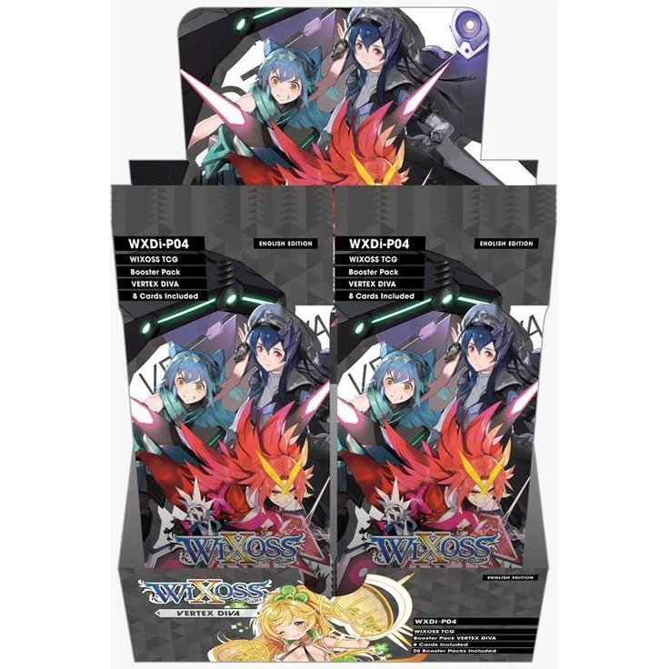 Tinisu WiXoss TCG Vertex Diva Display Box (WXDi-P04-Eng), Sammelkarten Set mit neuen Lv3 Center-LRIGs in englischer Version