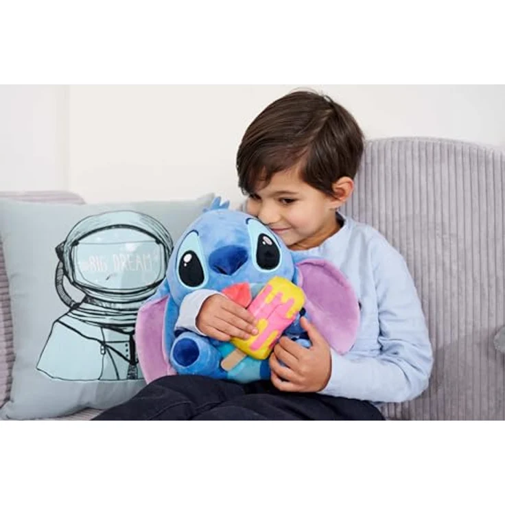 Simba Disney Stitch mit EIS am Stiel, 25cm Plüschfigur für Kinder ab den ersten Lebensmonaten, weich und anschmiegsam – Bild 3