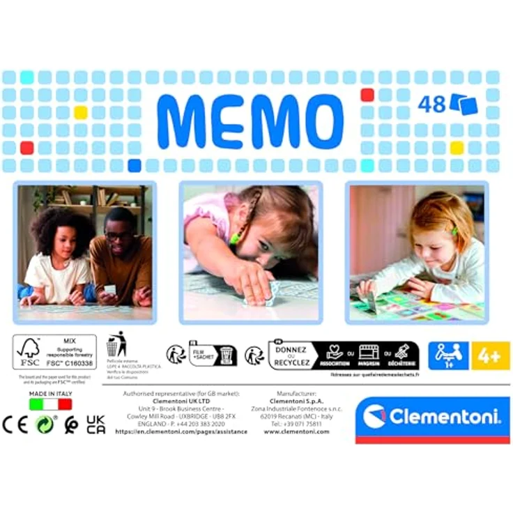 Clementoni Memo-Spiel Frozen 18314, 48 Karten für Gedächtnistraining mit Elsa, Anna und Olaf, farbenfroh – Bild 2