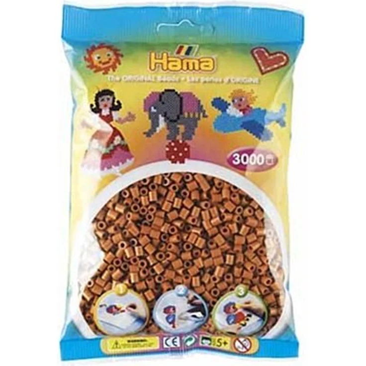 HAMA midi 201-21 Bügelperlen 3000 Stk. HELL BRAUN – Bild 1
