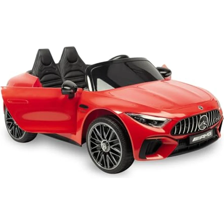 CARETERO Kinder Elektroauto SL63, Mercedes-Optik, akkubetrieben, rot, für Kinder ab 3 Jahren mit Fernbedienung und USB-Musikpanel – Bild 6