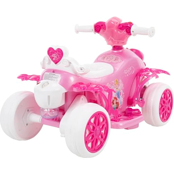 Huffy Disney Princess Luftbalsen Quad, 7.2V mit Seifenblasenfunktion und Disney-Princess-Design – Bild 4
