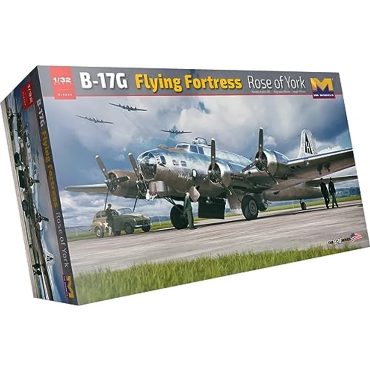 HK MODELS - B-17g Flying Fortress Rose of York Modellbau Set 1:32, Modellflugzeug in authentischem Design