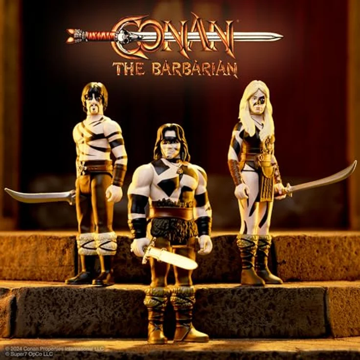 Super7 Conan The Barbarian Reaction Figures Wave 02 - Valeria (War Paint), Actionfigur mit Schwert-Zubehör, 9,5 cm groß – Bild 4