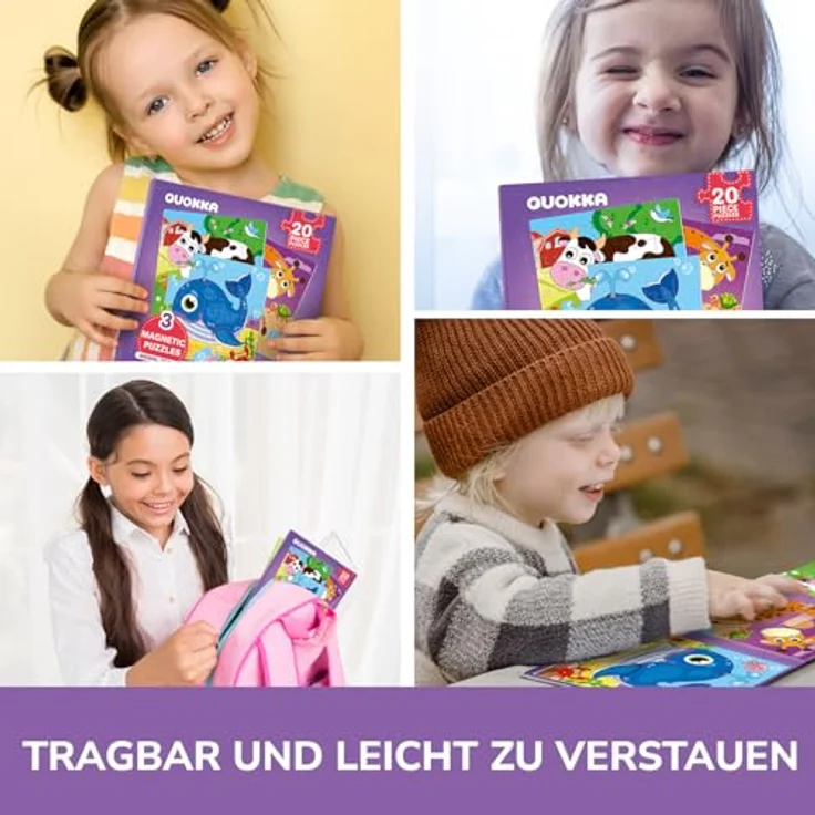 QUOKKA Magnetspiel, 20-teiliges Lernpuzzle für Kinder ab 2 Jahren, Reiseaktivität für Kleinkinder, fördert motorische Fähigkeiten und logisches Denken – Bild 5