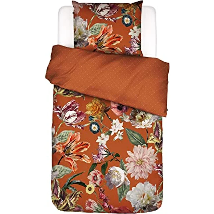 ESSENZA Bettwäsche Filou Summer Mauve, 135x200 cm + 1x 80x80 cm - 100% Baumwollsatin 220TC, atmungsaktiv und hautfreundlich - Blumenmotiv – Bild 2