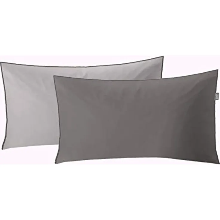 Kleine Wolke 6320146527 Bettwäsche Linda, Maße: 40 x 80 cm, Farbe: Silbergrau